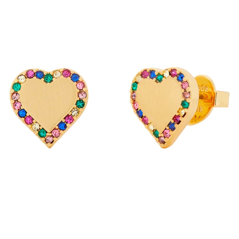 KATE SPADE • Gold Take Heart Multicolor Crystal Earrings